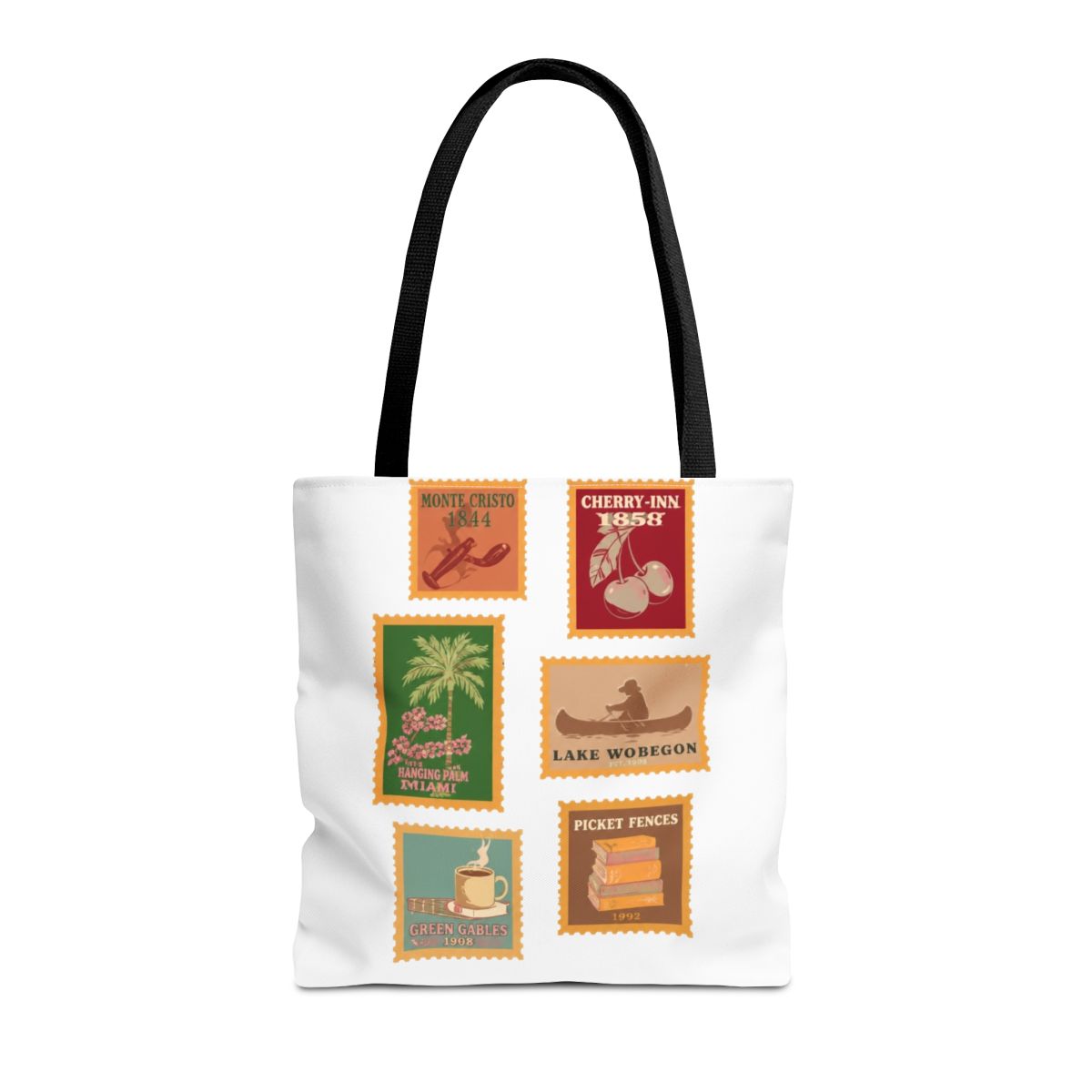 Emily Henry Book Location Stamp Cotton Canvas Bags - alternate angle 2, merchandise