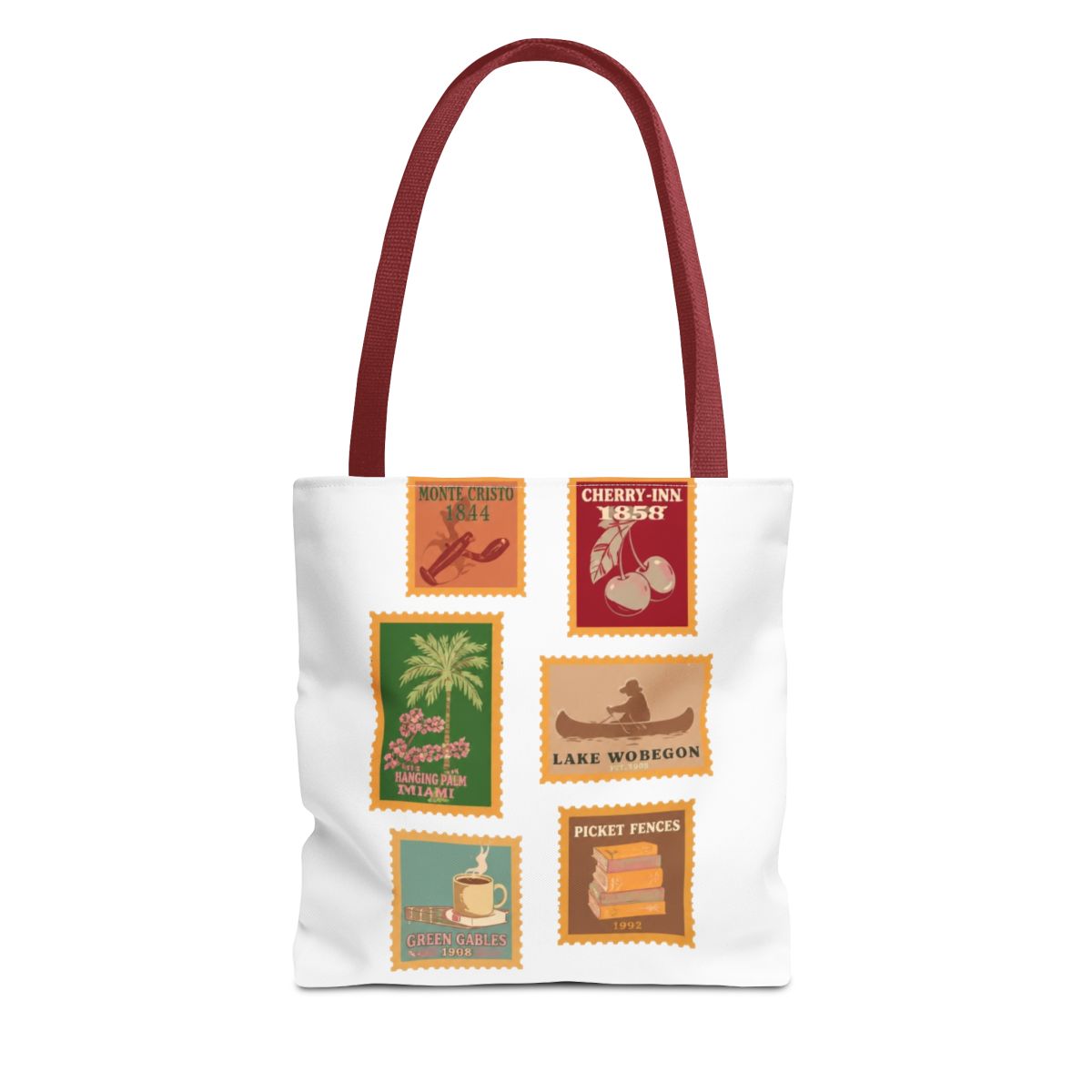 Emily Henry Book Location Stamp Cotton Canvas Bags - alternate angle 4, merchandise