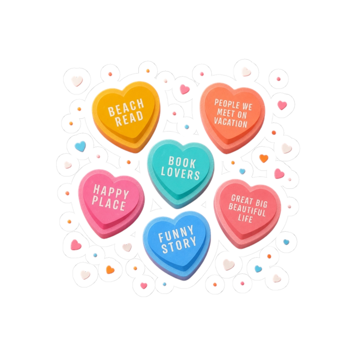 Emily Henry conversation candy hearts - alternate angle 3, merchandise