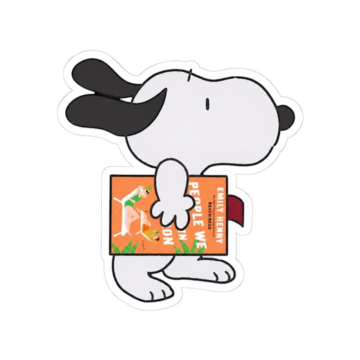 snoopy reading people we meet on vacation | Emily Henry - alternate angle 2, merchandise